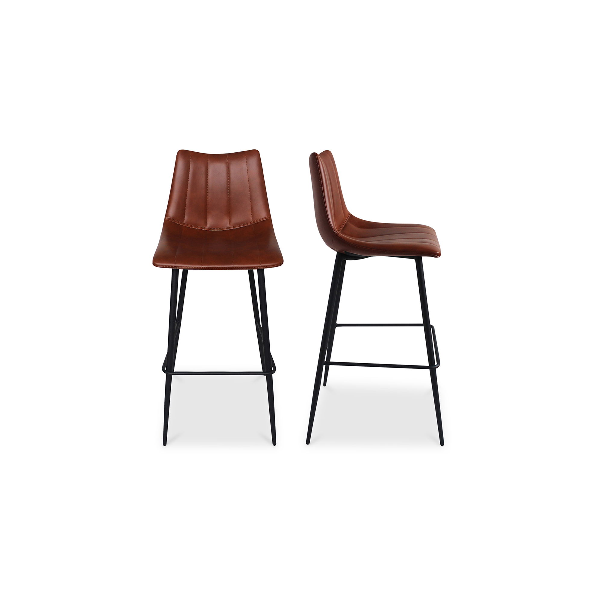 Alibi Barstool Brown - Set Of Two, Counter & Bar Stool by Moe's Home, 17.7" width x 41.5" height x 20" depth View 1