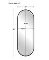 Varina Tall Black Mirror, by Uttermost, 22" width x 60" height x 1.5" depth thumbnail 3