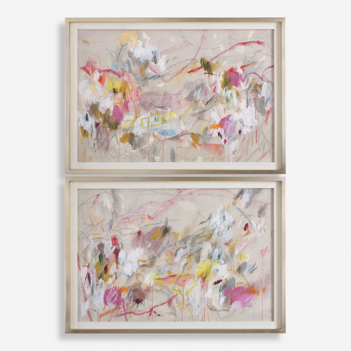 Metropolitan Rush Abstract Prints Set/2, Art by Uttermost, 52.75" width x 36.75" height x 3" depth View 1