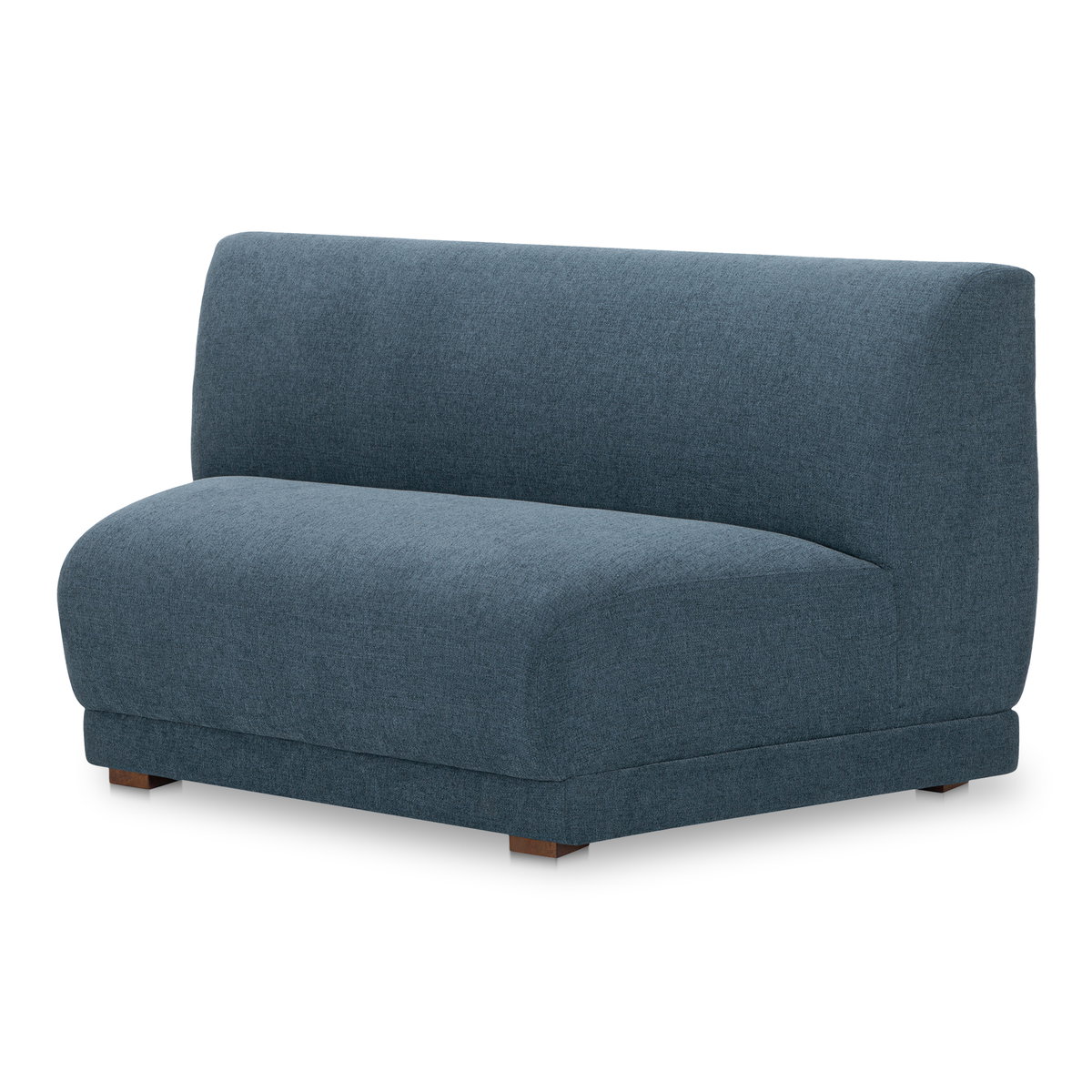 Fraser Wedge Slipper Chair Deep Blue, Accent Chair by Moe's Home, 62.5" width x 31.5" height x 34.3" depth View 2