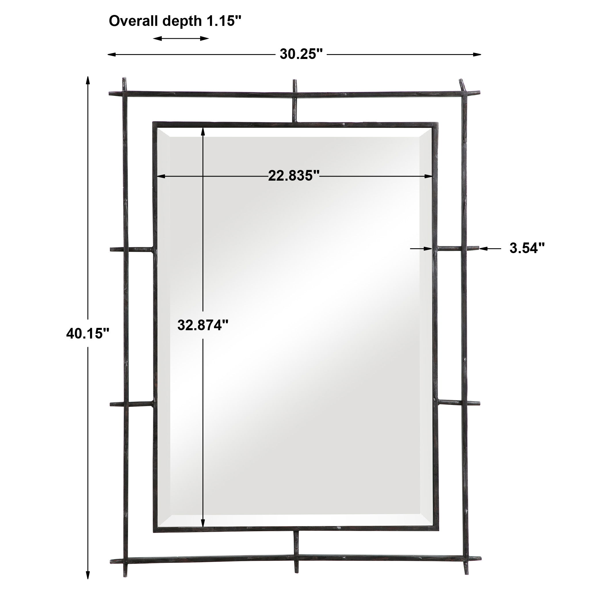 Ironworks Industrial Mirror large image 