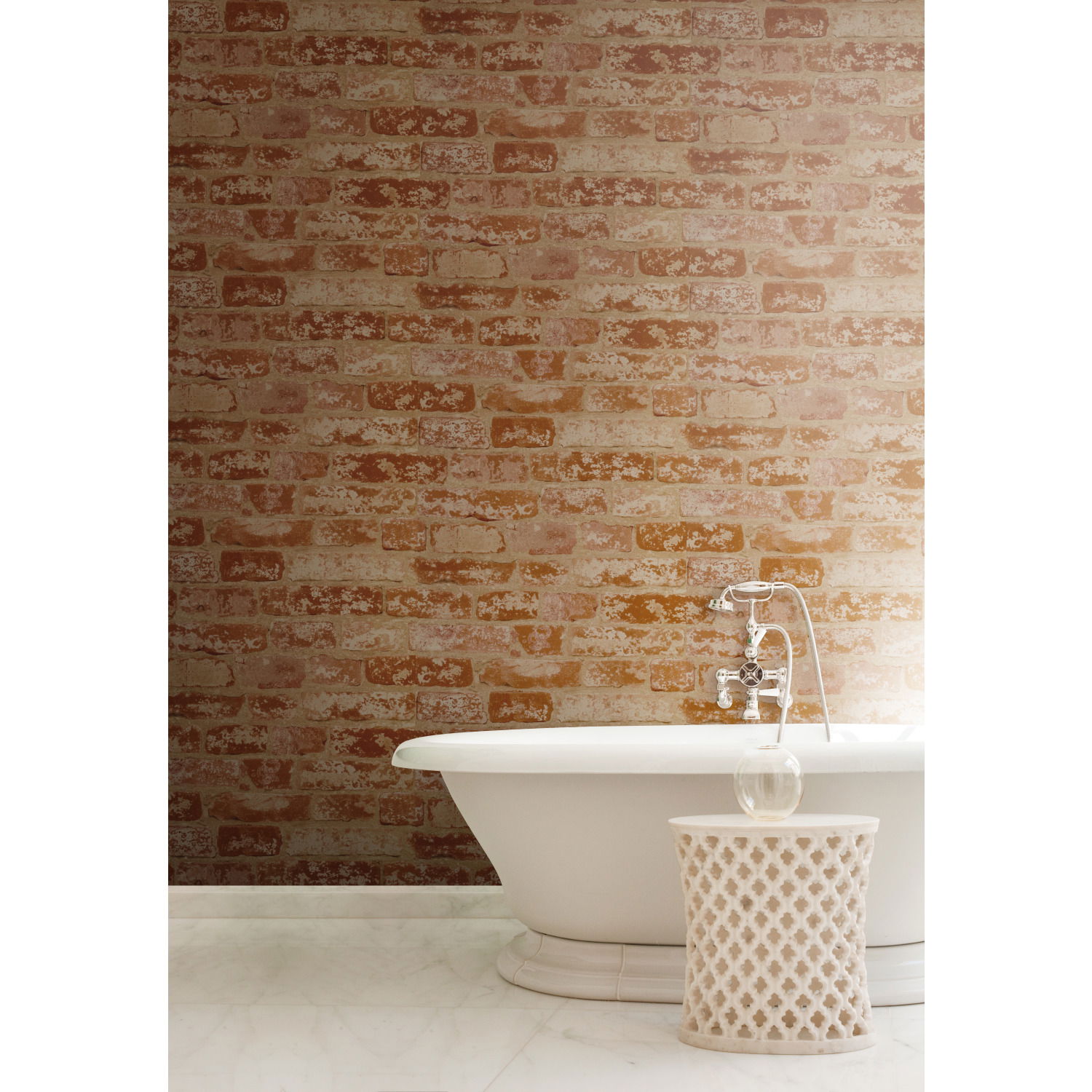 Up the Wall Red & Taupe Wallpaper large image 