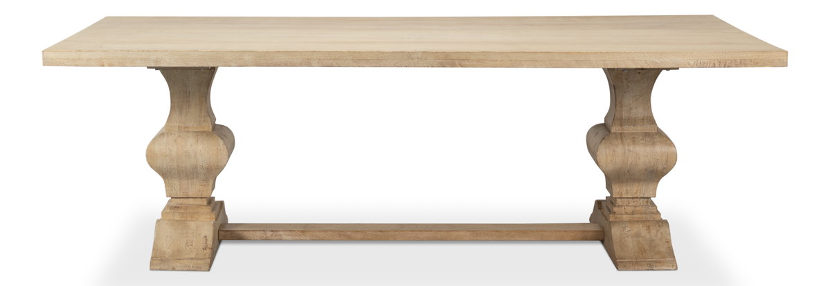 Wesley Dining Table, by Sarreid, 3'9" length x 7'10" width x 2'8" height View 2