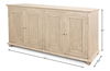 Pie Crust Door Sideboard, Cabinets & Sideboard by Sarreid, 76" length x 22" width x 36" height thumbnail 18