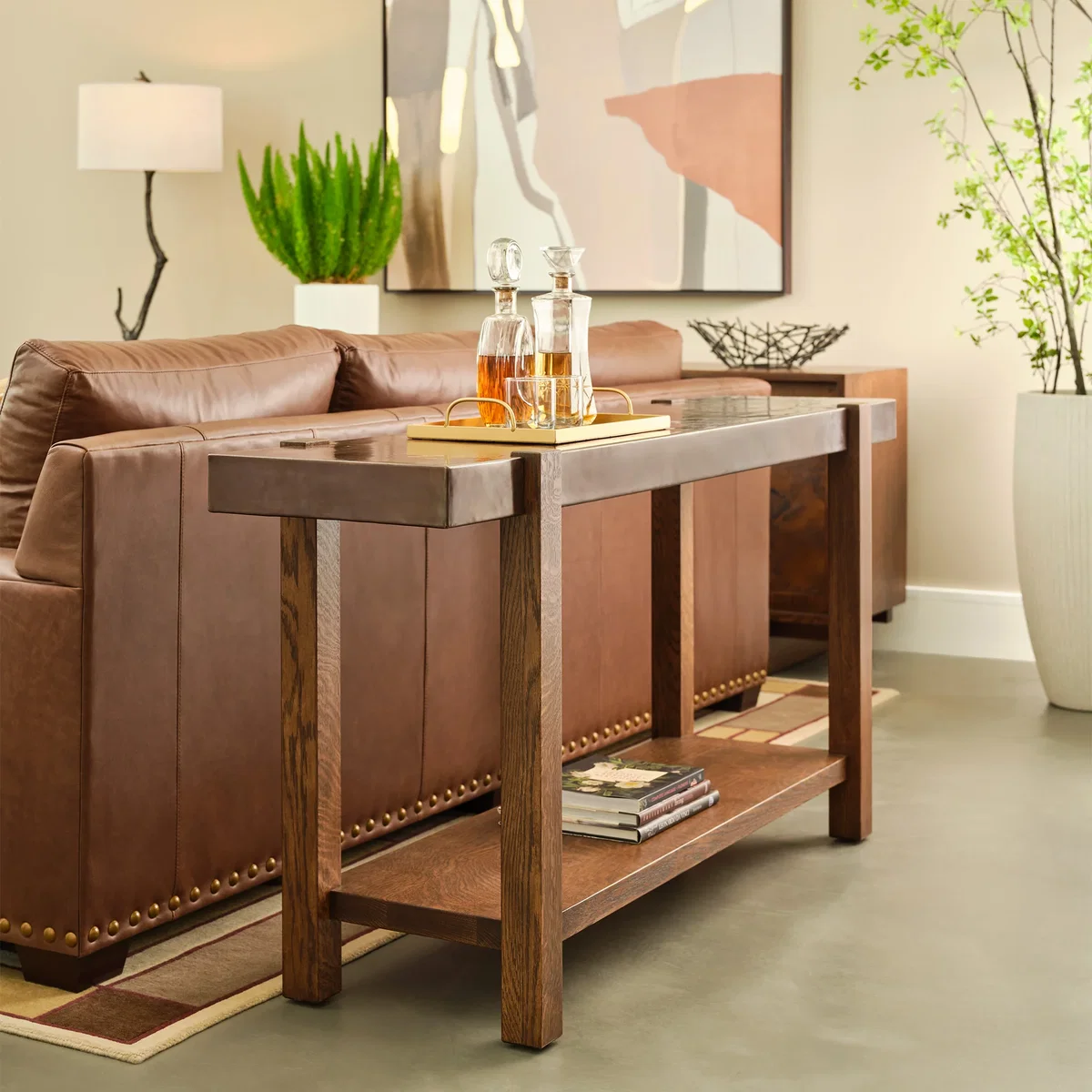 Durant Console Table, by Stickley, 68" width x 32" height x 17" depth View 2
