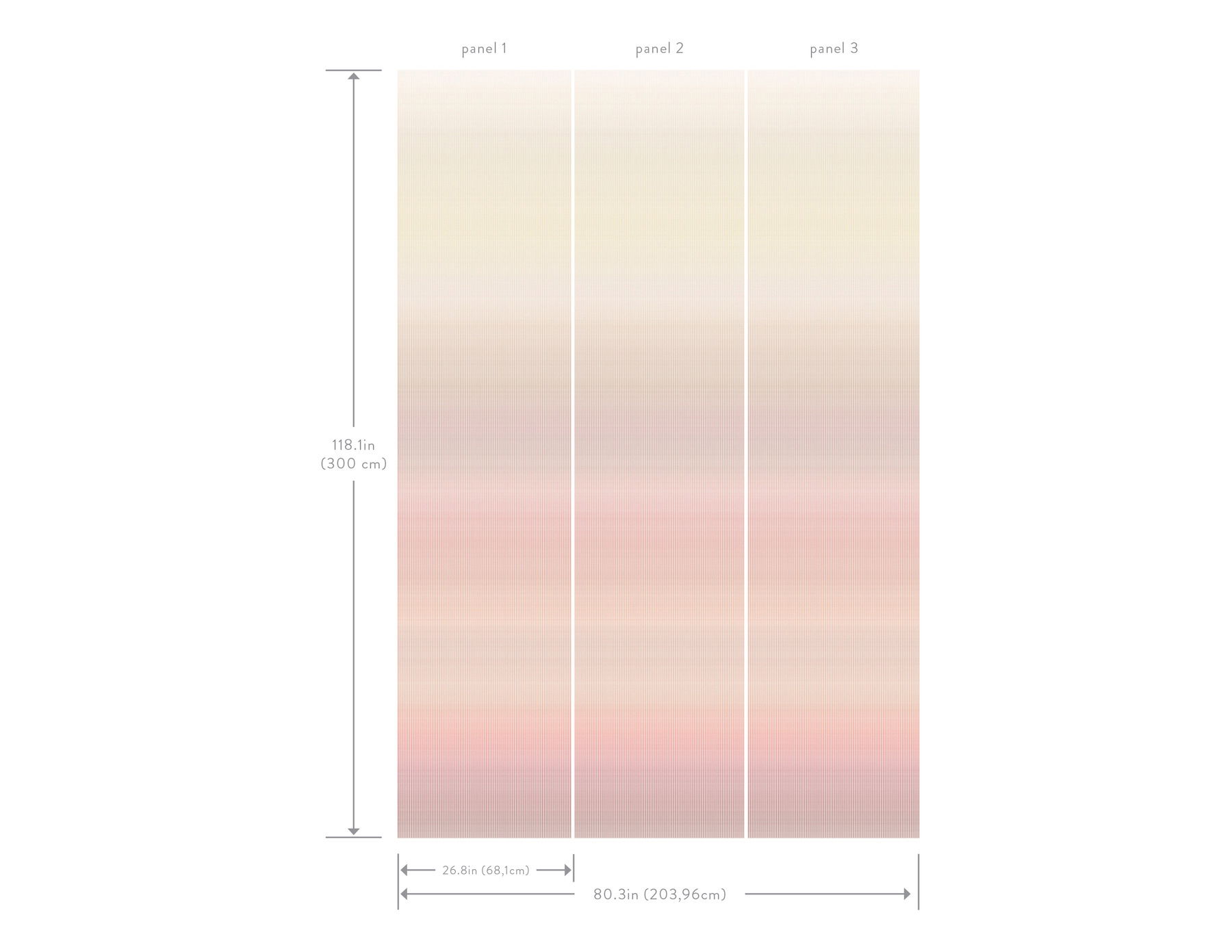 Oleg Blush Wall Mural large image 