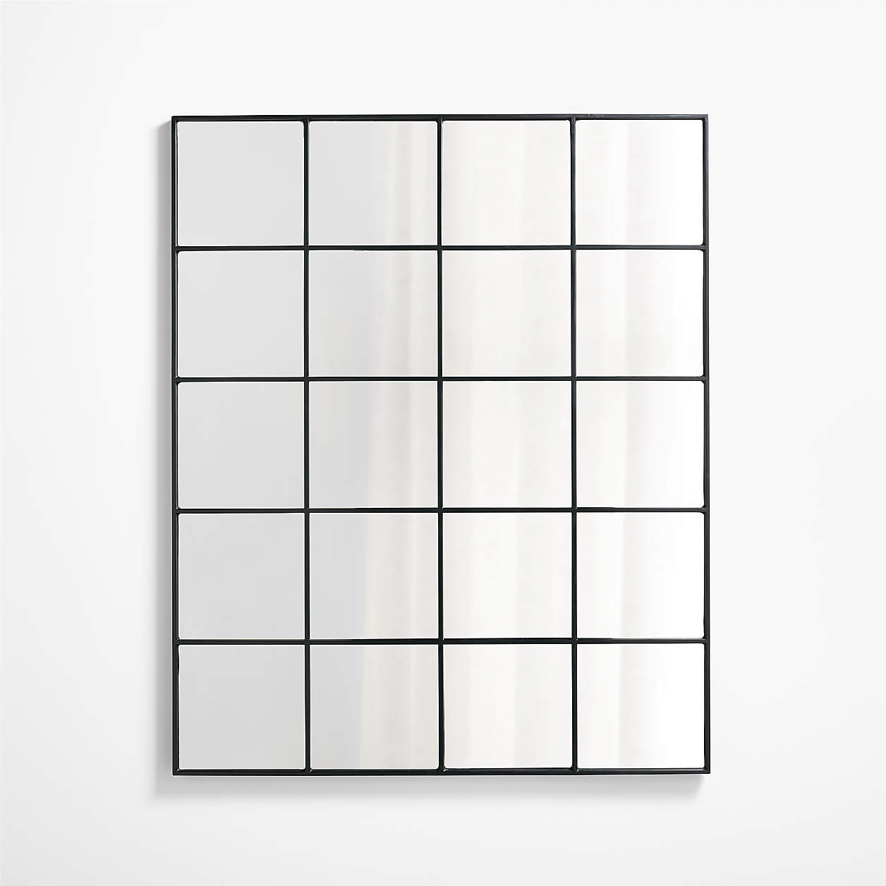 Online Designer Combined Living/Dining Bridget Classic Rectangular Window Pane Wall Mirror 45"x55"