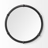 Kimbel 24L x 24W Black Metal Mirrored Base Round Tray thumbnail 8