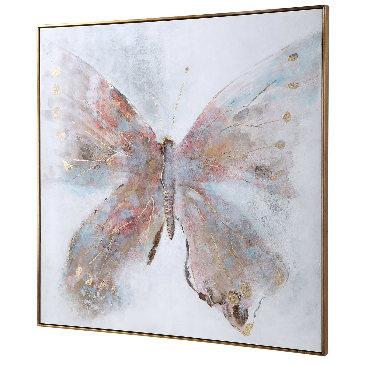 Free Flying Hand Painted Canvas, by Uttermost, 4'3" width x 4'3" height x 1.7" depth View 4