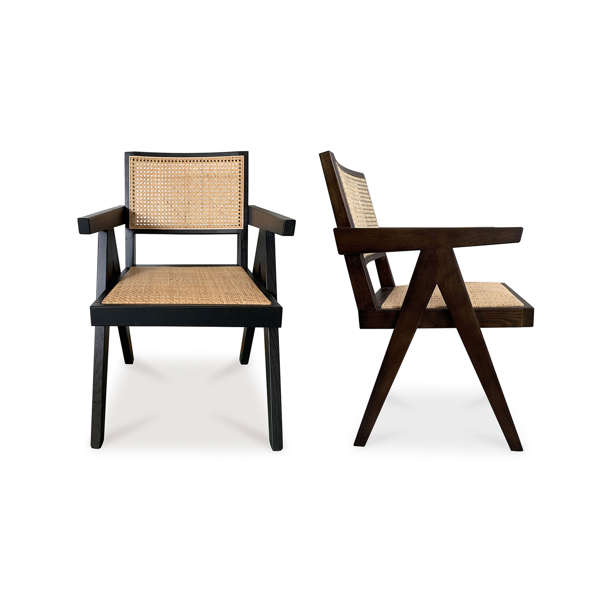 Takashi Chair Dark Brown - Set Of Two, Dining Chair by Moe's Home, 20" width x 33" height x 20" depth View 1