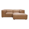 Form Nook Modular Sectional Sonoran Tan Leather, Sectional Sofa by Moe's Home, 81" width x 26" height x 71.5" depth thumbnail 1