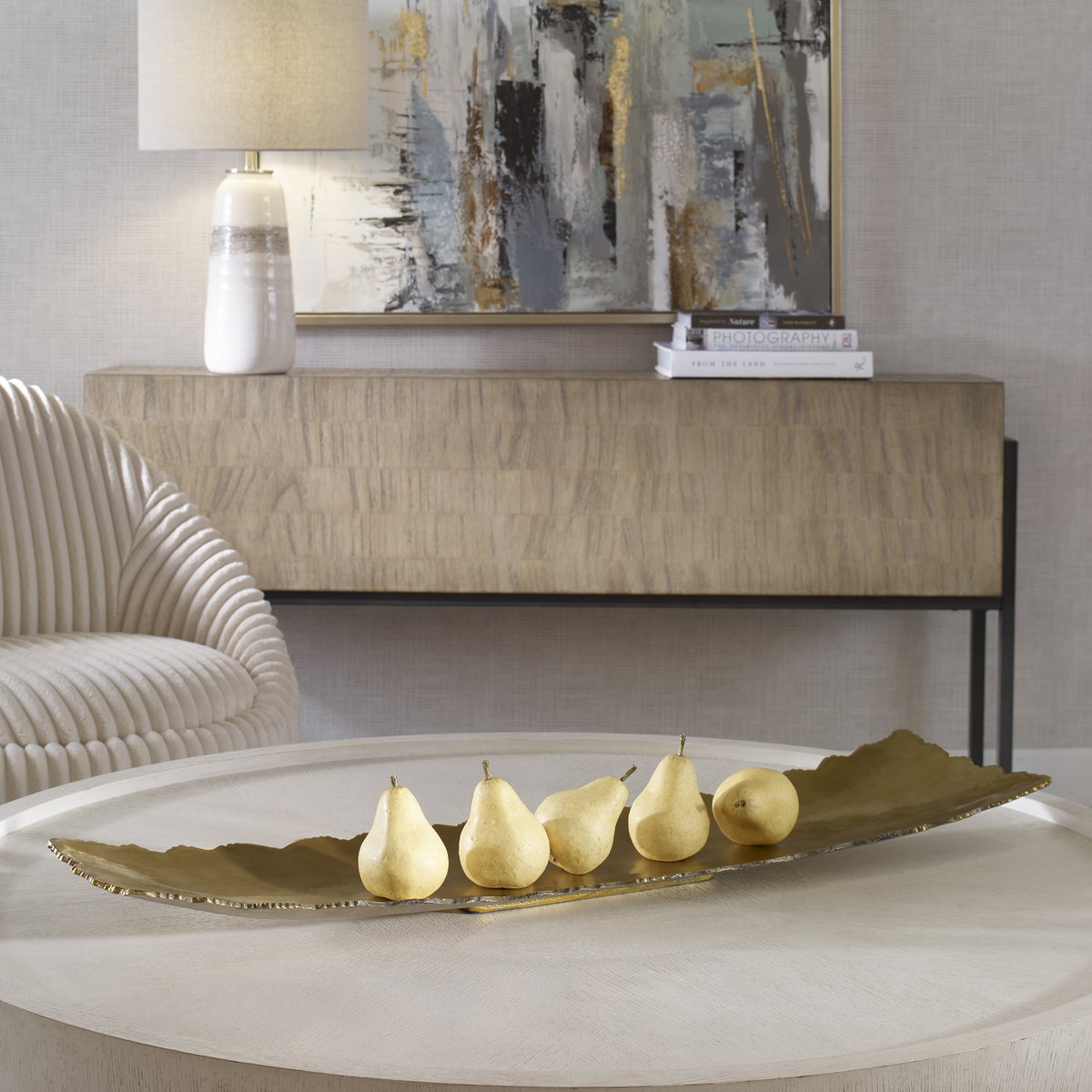 Camilla Gold Tray, Decorative by Uttermost, 36" width x 3" height x 9" depth View 2