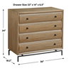 Millard Curved 4 Drawer Chest, Cabinets & Chest by Uttermost, 36" width x 34.25" height x 17" depth thumbnail 3