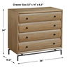 Millard Curved 4 Drawer Chest, Furniture by Uttermost, 36" width x 34.25" height x 17" depth thumbnail 3