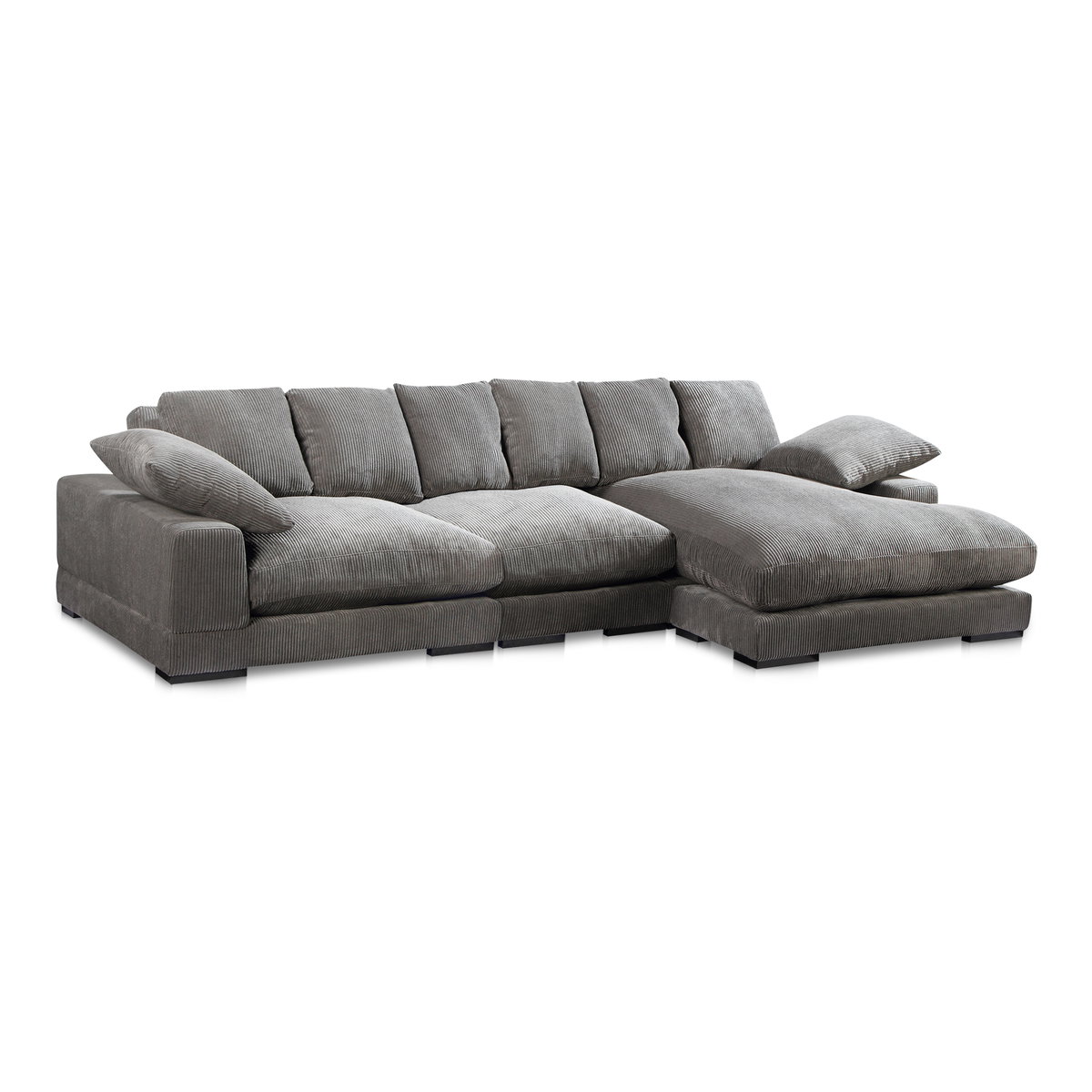 Plunge Large Sectional Charcoal, Sectional Sofa by Moe's Home, 147.5" width x 34" height x 46" depth View 2
