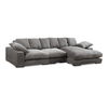Plunge Large Sectional Charcoal, Sectional Sofa by Moe's Home, 147.5" width x 34" height x 46" depth thumbnail 2