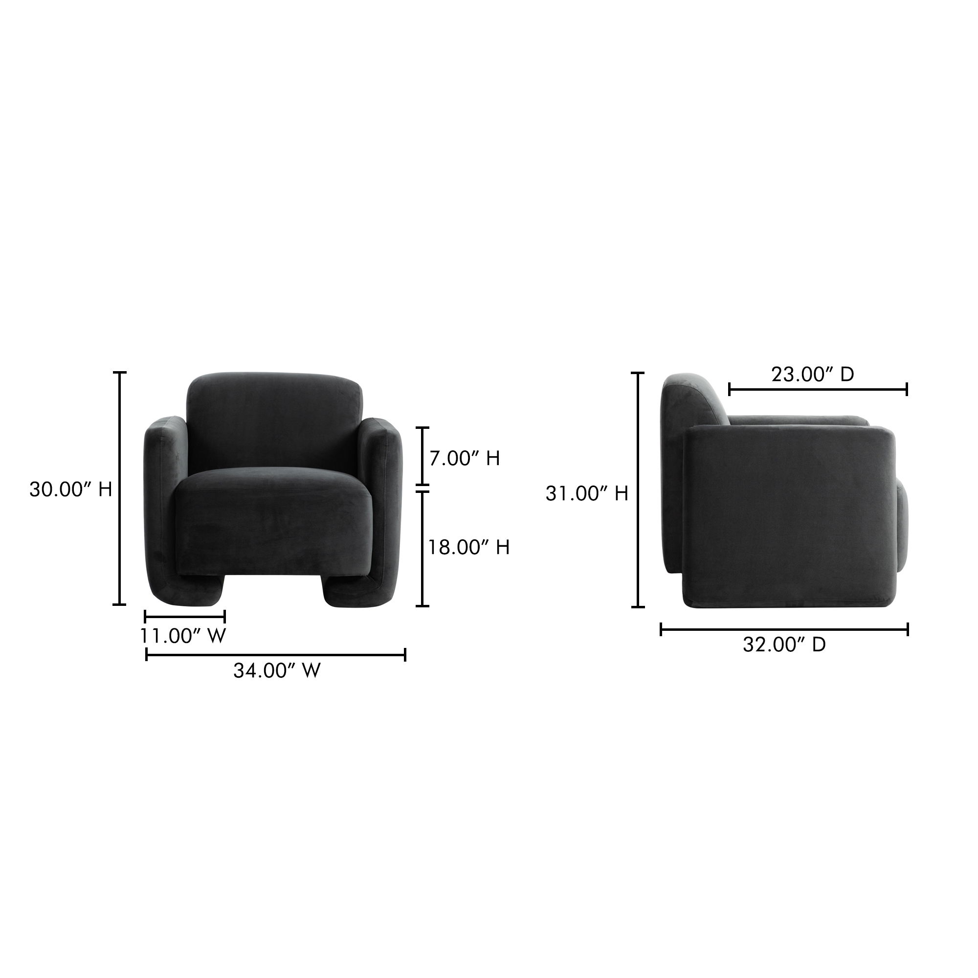 Fallon Accent Chair Shadow Grey large image 