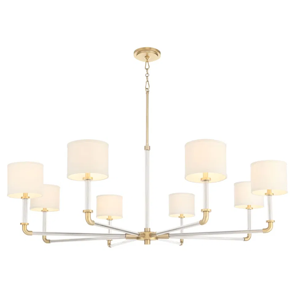 Hightower 8 - Light Steel Chandelier