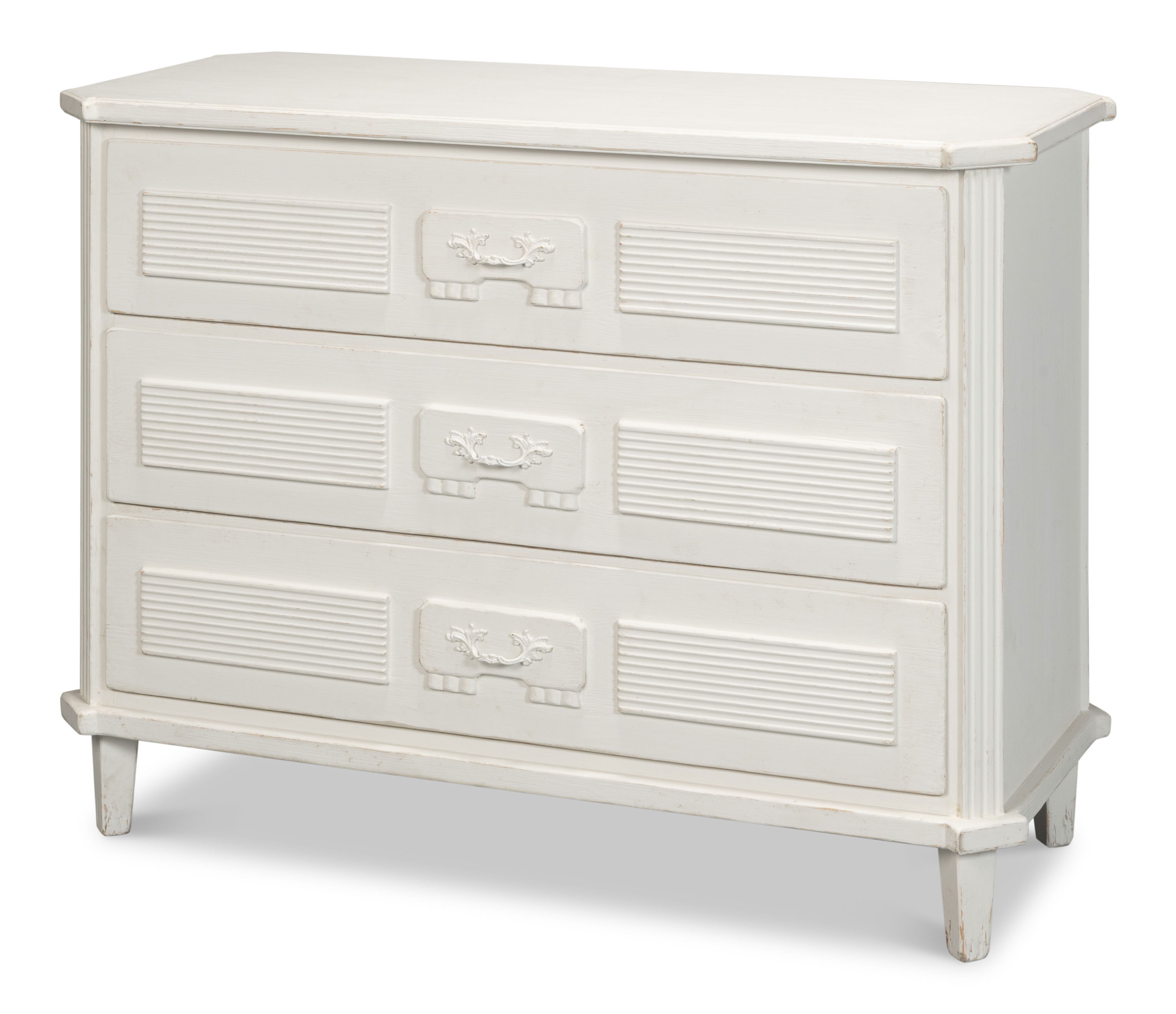 Altus Commode, Antique White, Cabinets & Chest by Sarreid, 46" length x 20" width x 34" height View 1