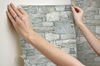 Chateau Stone Grey & Beige Peel & Stick Wallpaper, by York Wall, 20' length x 2'3" width x 0.02" depth thumbnail 7