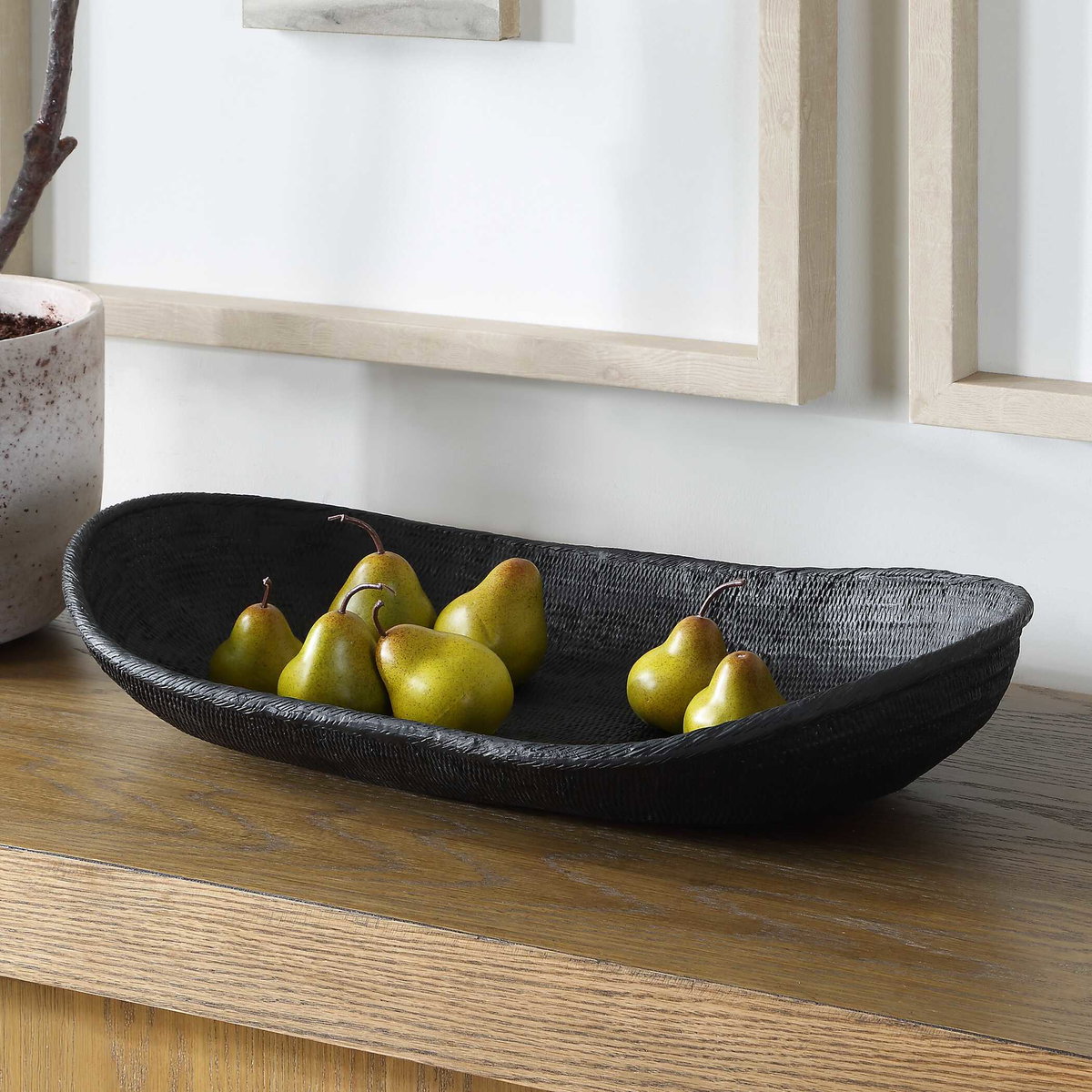 Ember Weave Indoor-Outdoor Oblong Bowl, Decorative Tray by Uttermost, 23" width x 4.75" height x 13.75" depth View 2
