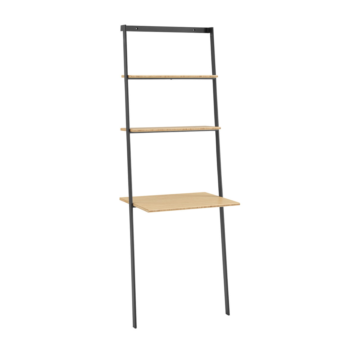 Santa Cruz Leaning Desk, Wheat, Shelving & Bookcase by Greenington, 25.2" length x 19" width x 76" height View 1
