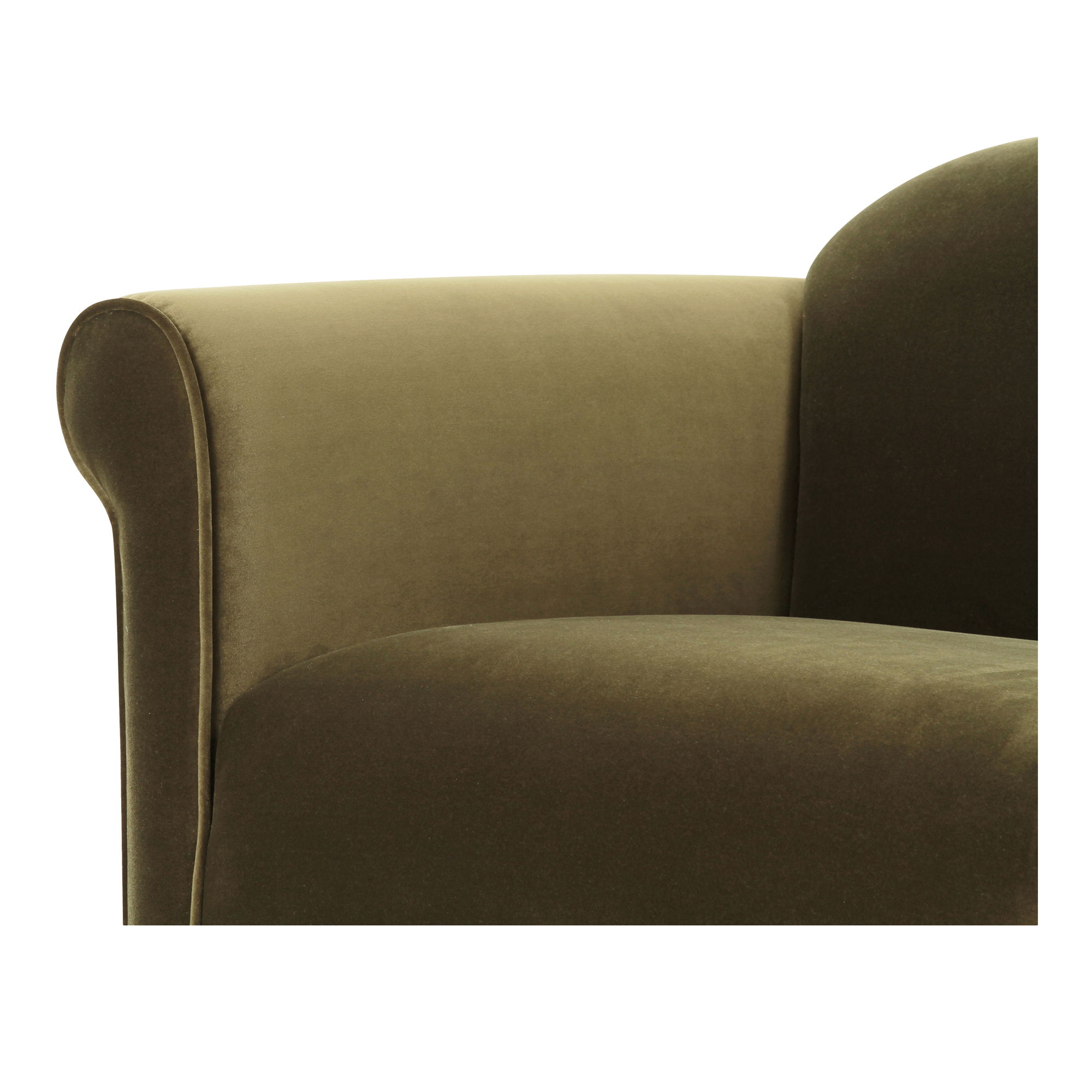 Harmony Accent Chair Dark Green Faux Mohair large image 