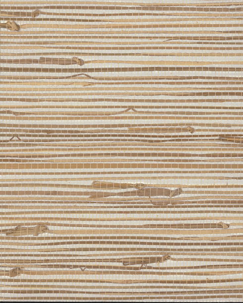 Wide Knotted Grass Metallic Wallpaper