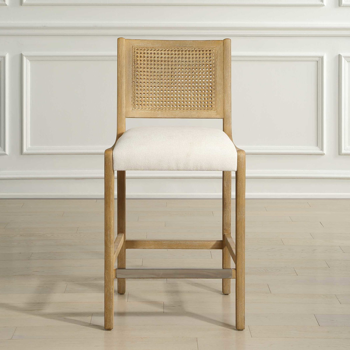Interweave Coastal Rattan Counter Stool, Counter & Bar Stool by Uttermost, 19" width x 39" height x 21.5" depth View 2