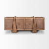 Eula Medium Brown Wood 4-Door Sideboard, Sideboards & Buffet by Mercana, 78" length x 18.5" width x 30" height thumbnail 6