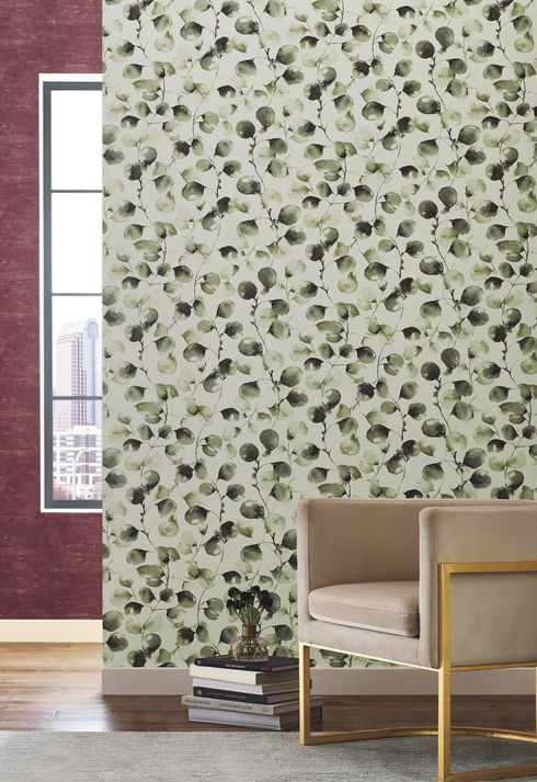 Eucalyptus Trail Green Wallpaper