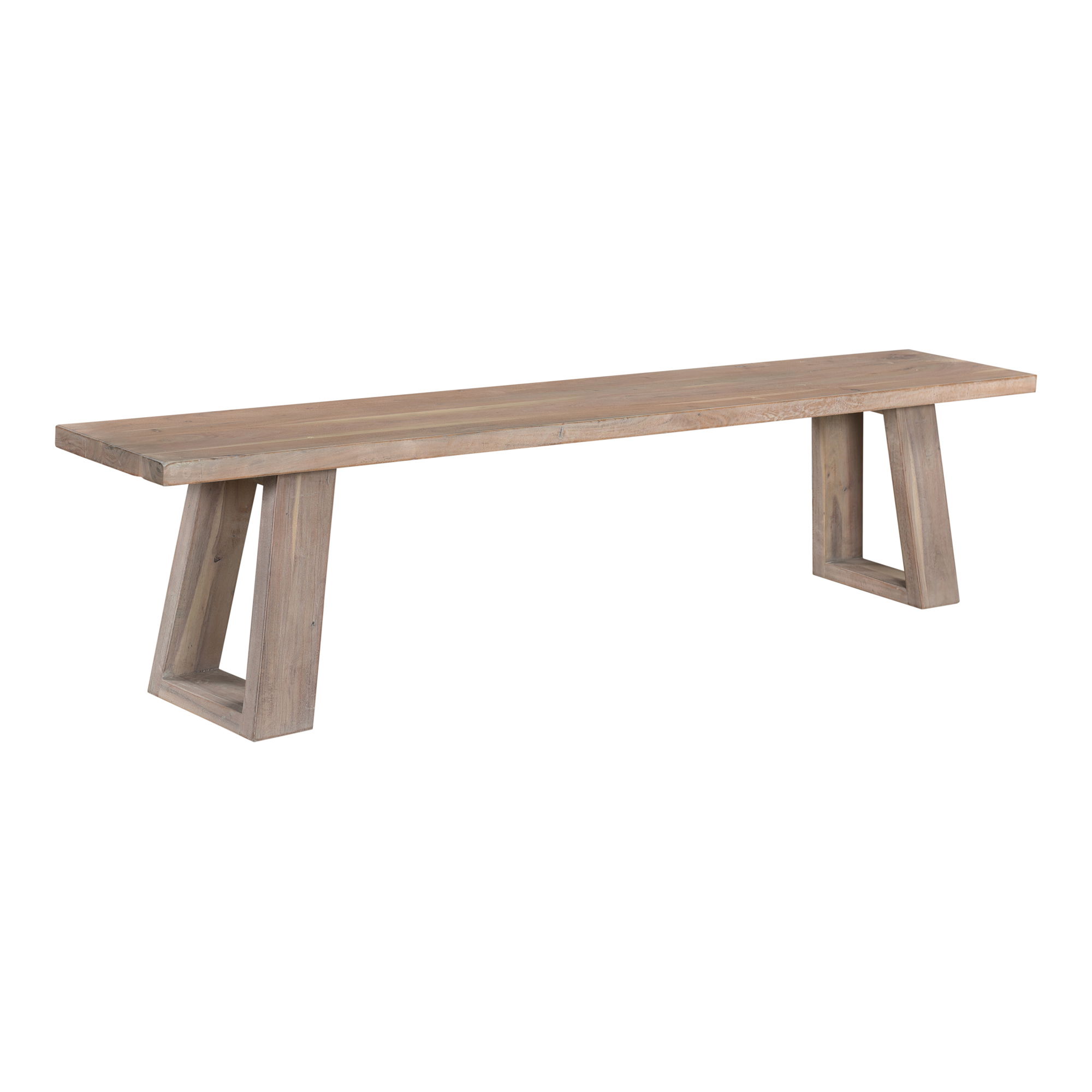 Tanya Bench Light Grey, Benche by Moe's Home, 92" width x 18" height x 14" depth View 2