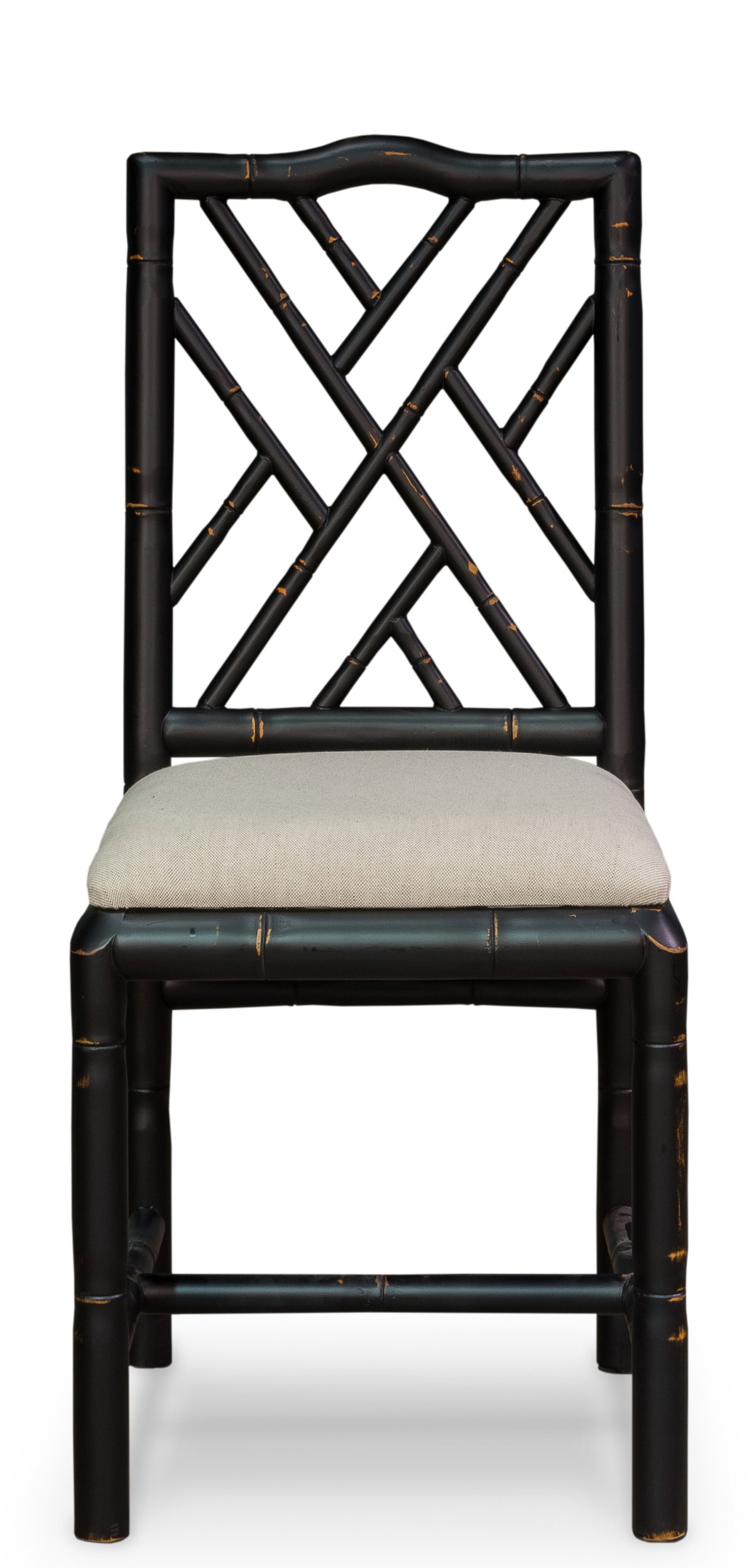 Brighton Bamboo Side Chair Black, by Sarreid, 1'10" length x 1'5" width x 3'3" height View 1
