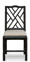 Brighton Bamboo Side Chair Black, by Sarreid, 1'10" length x 1'5" width x 3'3" height thumbnail 1