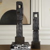 Cipher Black Wood Totems Set/2, Figurines & Statue by Uttermost, 5.12" width x 27.25" height x 4.5" depth thumbnail 3