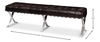 Catalunya Long Bench, Dark Brown, Seating by Sarreid, 60" length x 15" width x 17.5" height thumbnail 8