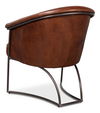 Nagel Distilled Leather Chair,Brown, Seating by Sarreid, 30" length x 33" width x 45659" height thumbnail 11