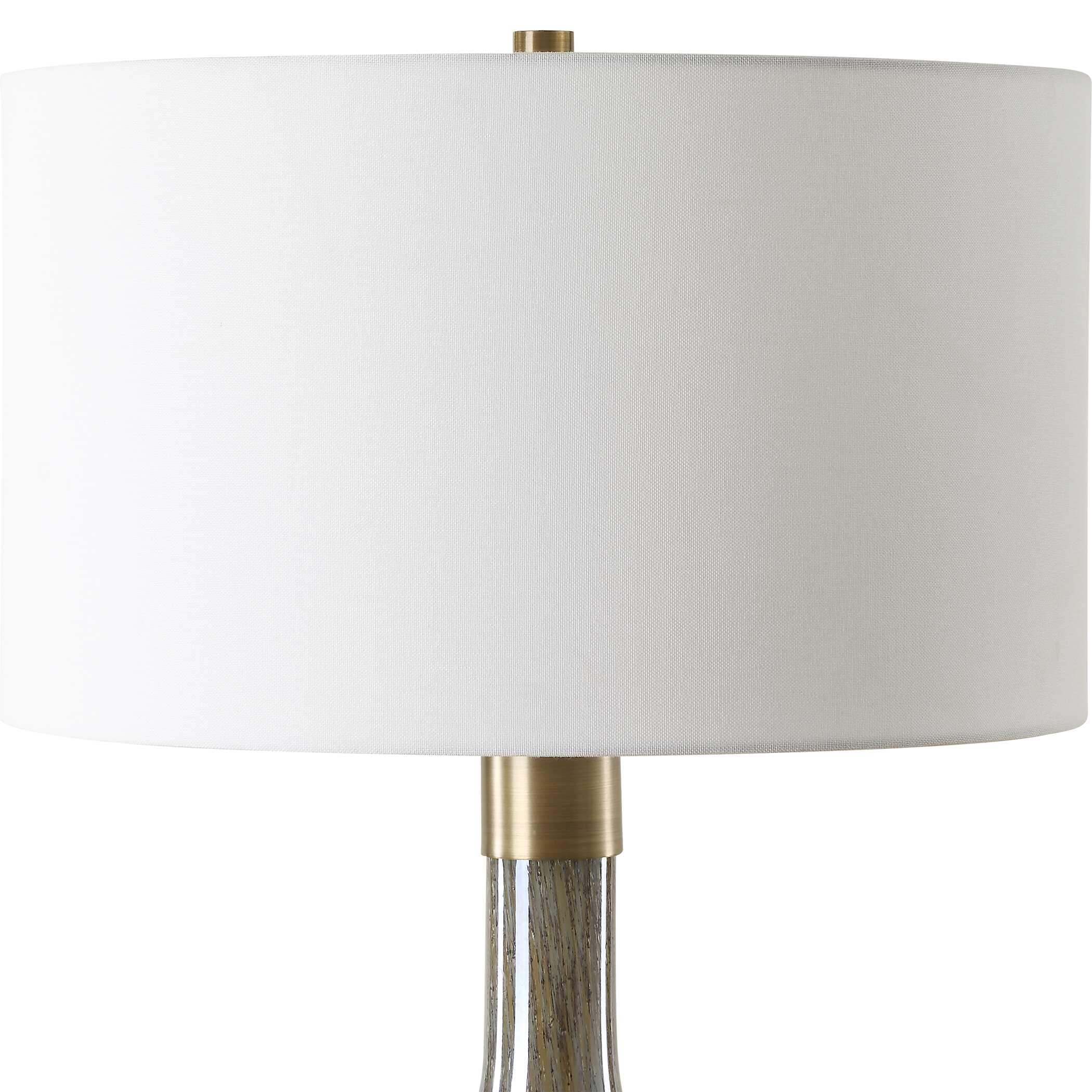 Rhine Brown Glass Table Lamp, by Uttermost, 17" width x 27.25" height x 17" depth View 6