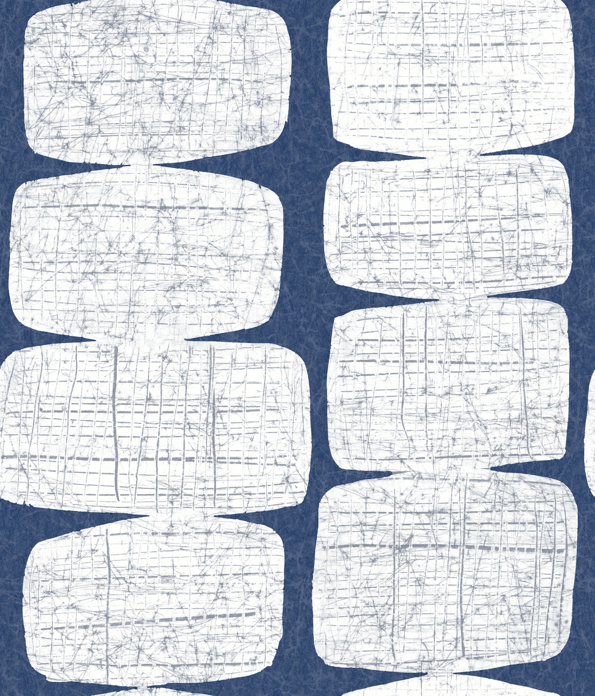 Mid-Century Beads Blue Peel & Stick Wallpaper, by York Wall, 18' length x 1'8.5" width x 0.02" depth