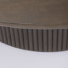 Terra 48L x 48W x 15H Dark Brown Wood Round Fluted Coffee Table thumbnail 5