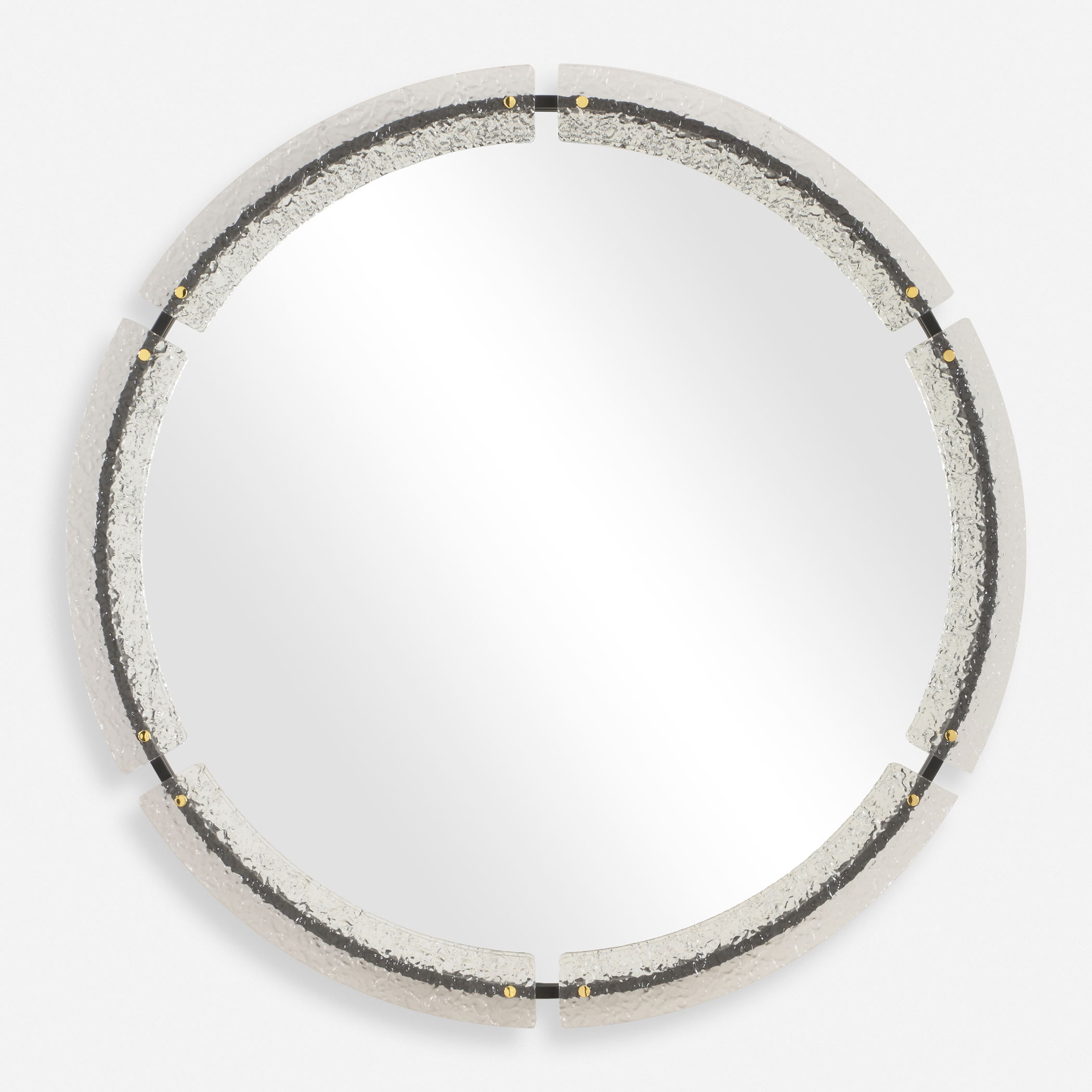 Crystalline Round Mirror, by Uttermost, 37.75" width x 37.75" height x 1.62" depth View 1