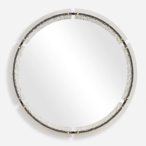 Crystalline Round Mirror