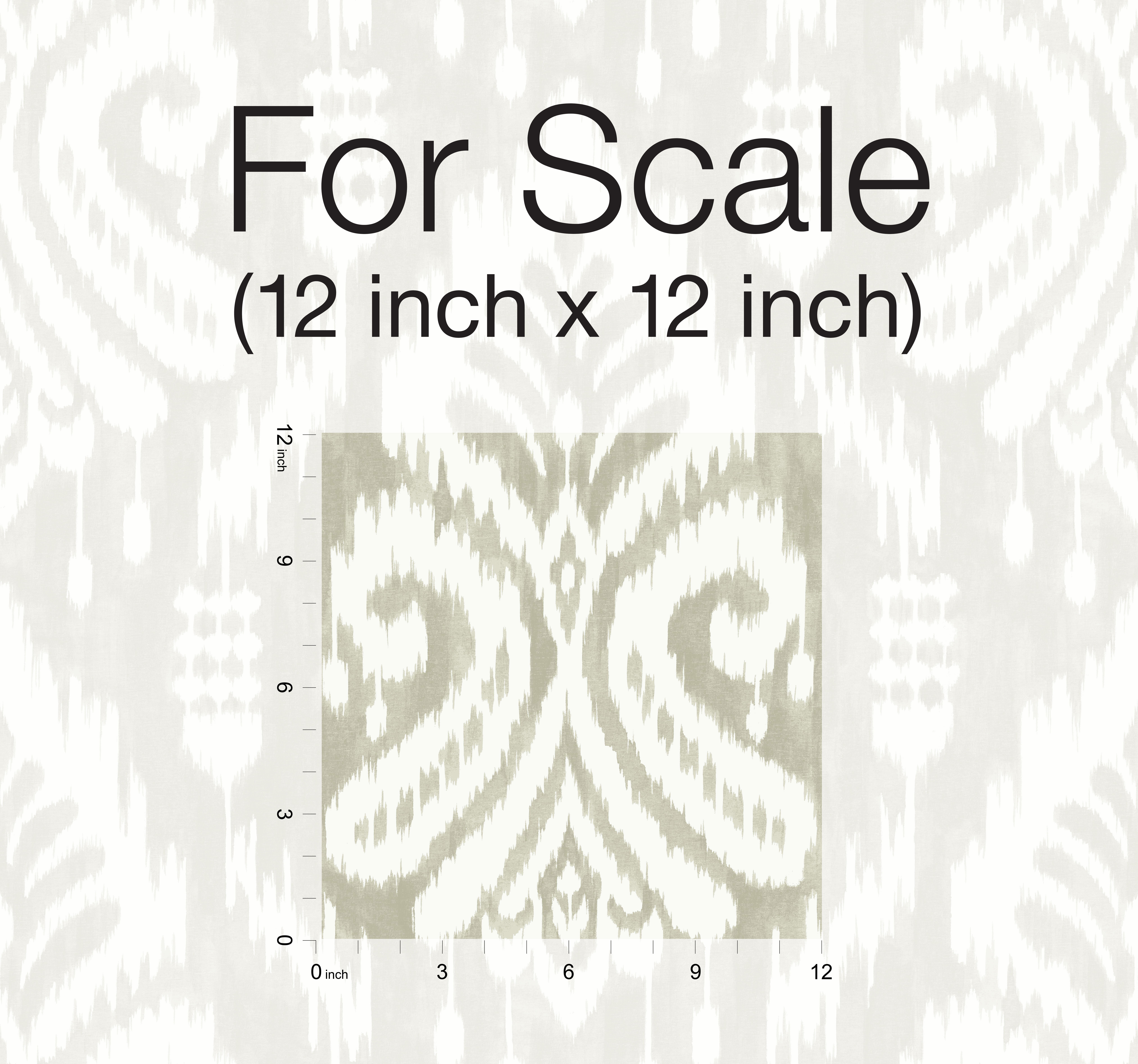 Hawthorne Ikat Off White Peel & Stick Wallpaper large image 
