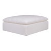 Clay Ottoman Cream White, by Moe's Home, 44.5" width x 19.5" height x 44.5" depth thumbnail 2