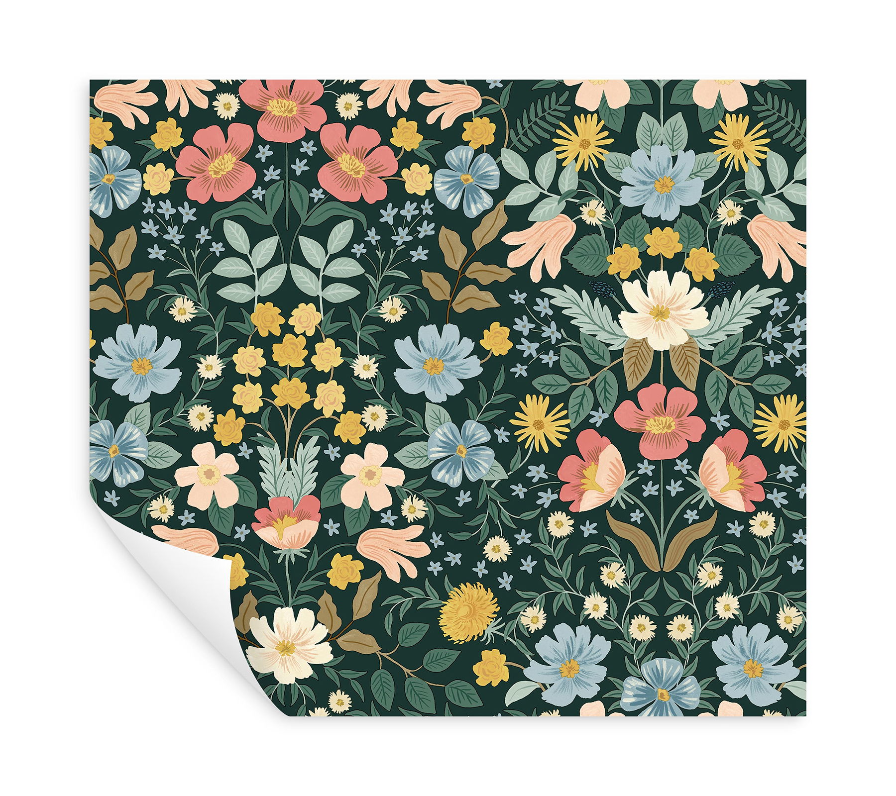 Bramble Garden Emerald Peel & Stick Wallpaper large image 