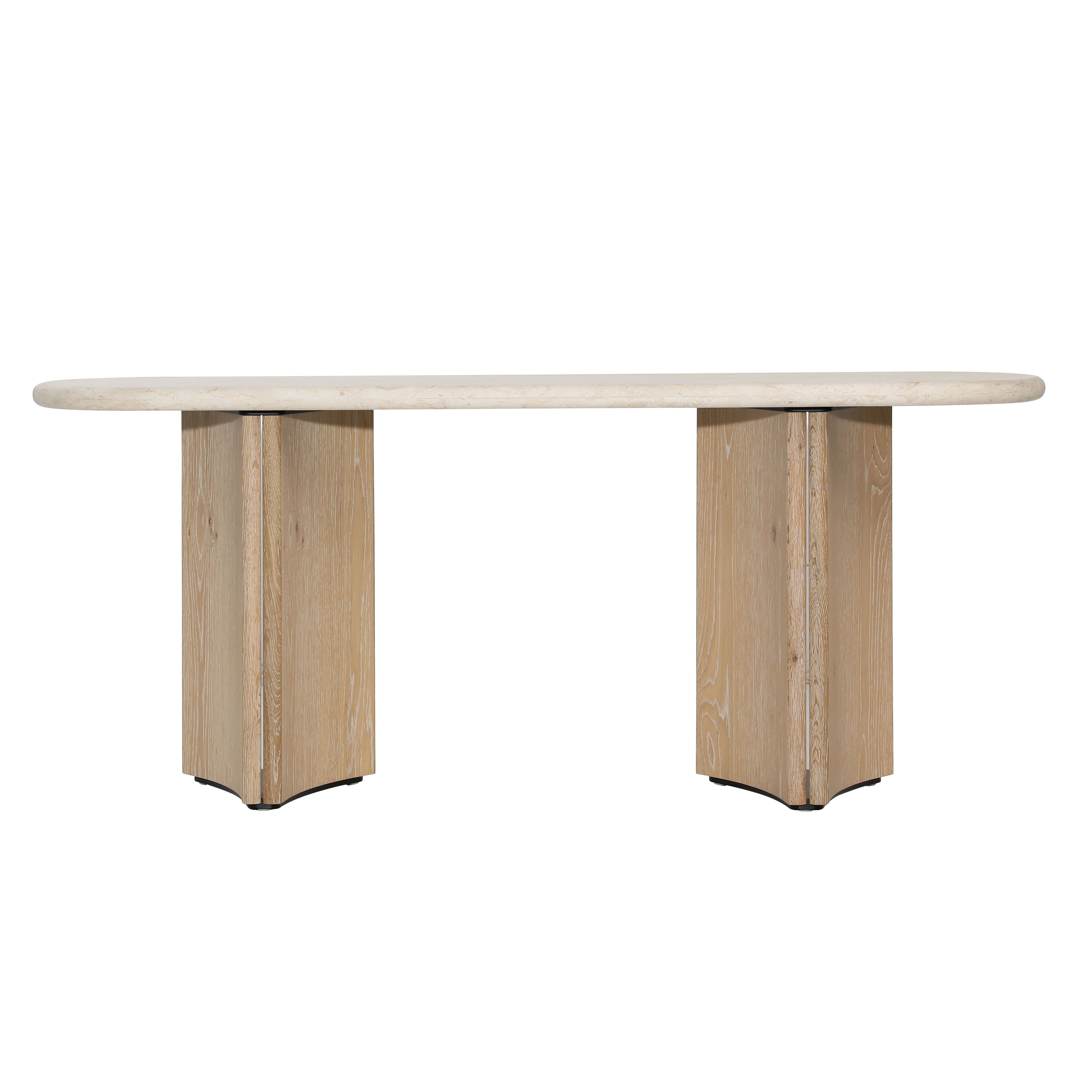 Oja Console Table Natural, by Dovetail, 71" width x 29.6" height x 17.75" depth View 2