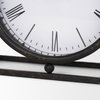 Raisa Black with Gold Antiquing Metal Table Clock, by Mercana, 3.05" length x 1.28" width x 3.05" height thumbnail 11