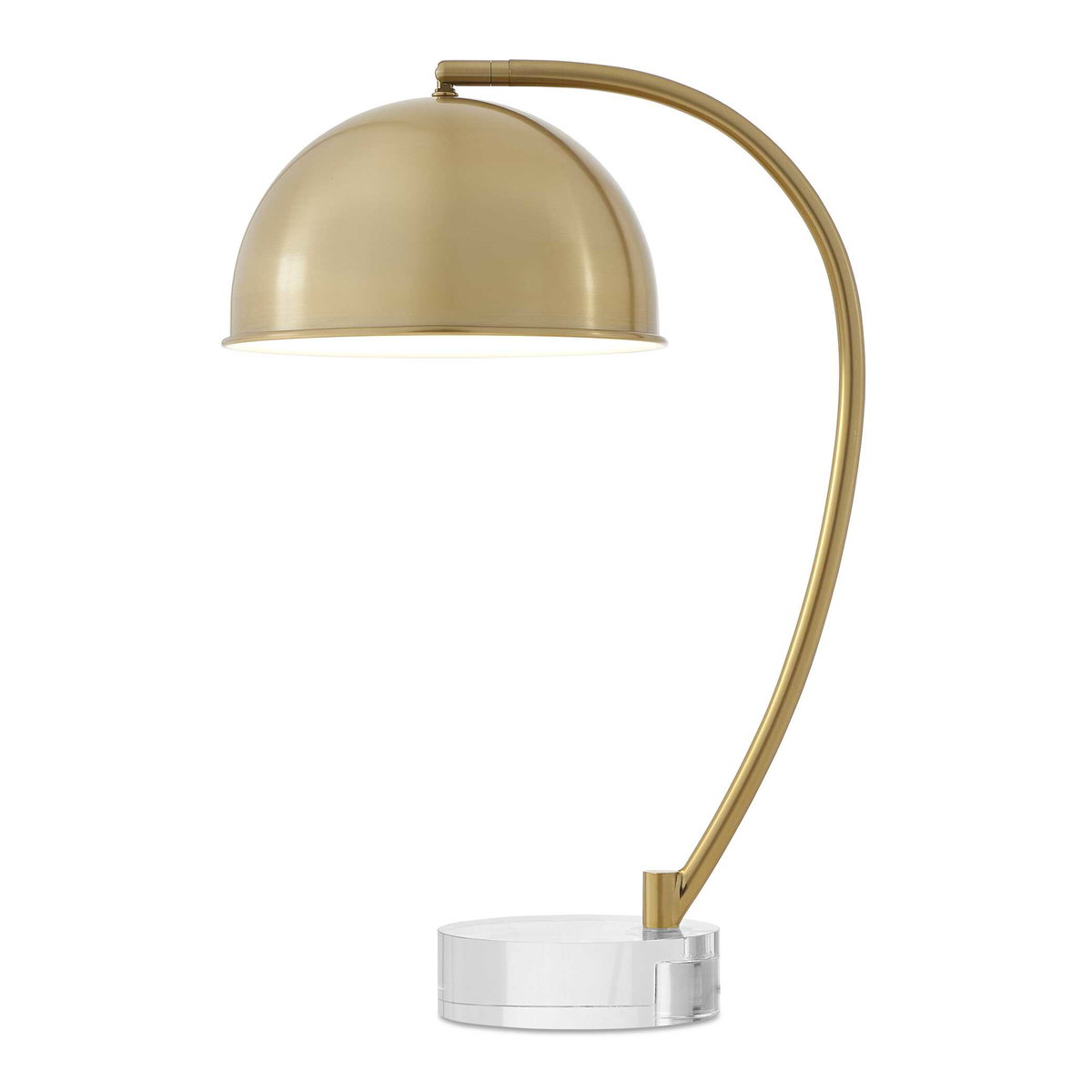 Romani Brass Desk Lamp, by Uttermost, 14.75" width x 22" height x 10" depth View 1