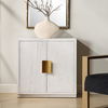 Emma 2 Door White Cabinet, Furniture by Uttermost, 32" width x 32.25" height x 14.25" depth thumbnail 2