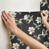 Large Parrot Tulip Black Peel & Stick Wallpaper, by York Wall, 20' length x 2'3" width x 0.02" depth thumbnail 4
